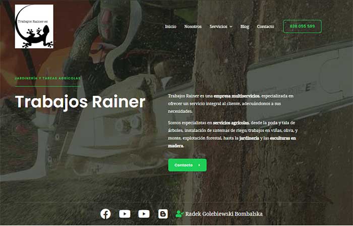 nuevo sitio web de Rainer